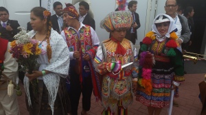 A group of indigenous people at the recent Lima Climate Talks. (Photo: Petre Williams-Raynor)